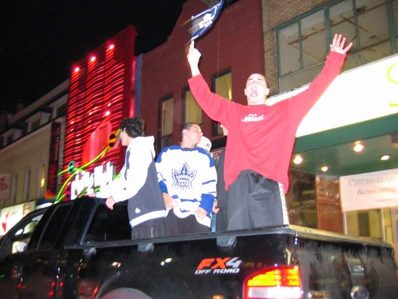 Downtown Toronto after Leafs won the Quarter Finals 40.JPG